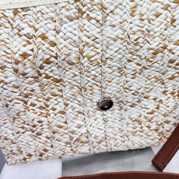 Straw Woven Convertible Clutch Crossbody Bag Handbag Purse NWT - Picture 4 of 6